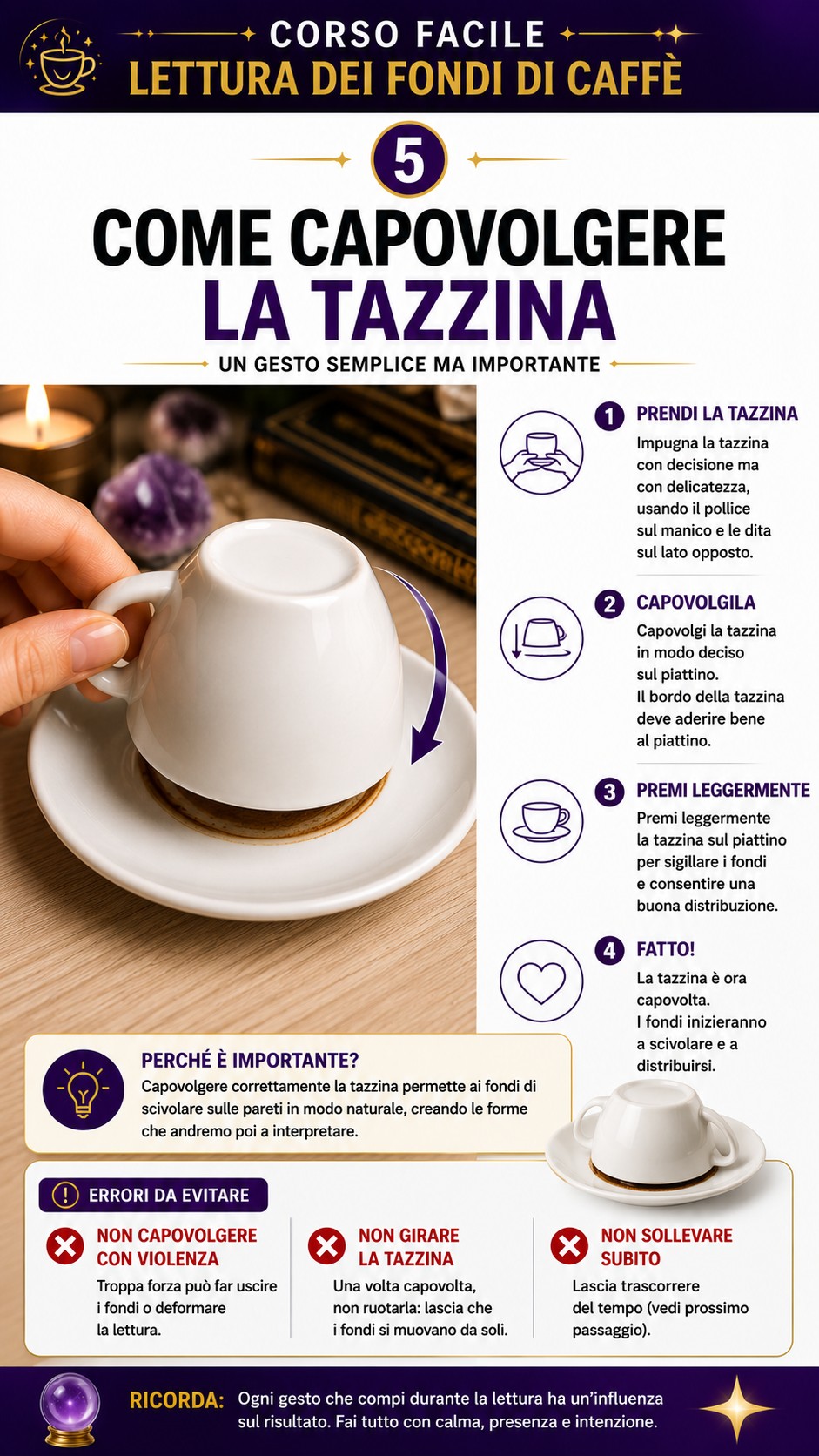 corso facile illustrato con immagini per imparare la lettura dei fondi di caffè realizzato dai tarocchi gratis delle streghe e dal cartomante francesco