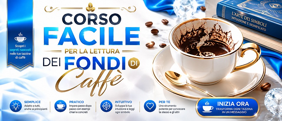 corso facile illustrato con immagini per imparare la lettura dei fondi di caffè realizzato dai tarocchi gratis delle streghe e dal cartomante francesco
